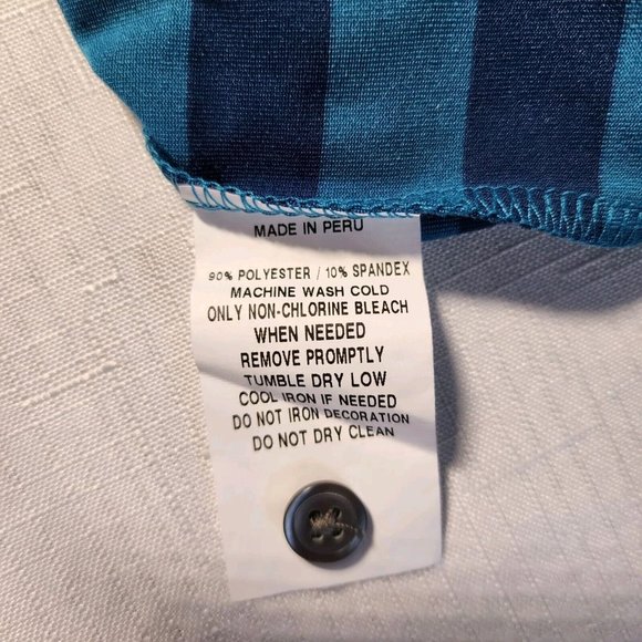 Greyson Polo Shirt Mens XL Blue Striped Short Sleeve Golf Performance NWOT - Picture 4 of 9